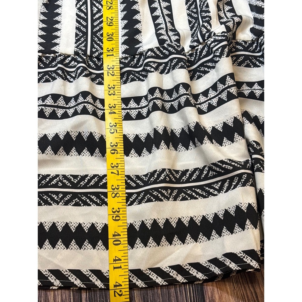 BloomChic Dress Womens 18 20 Black White Chevron Herringbone Sleeveless Tank - Picture 5 of 16